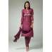 Purple Indian Suit Straight Cut Party Dress