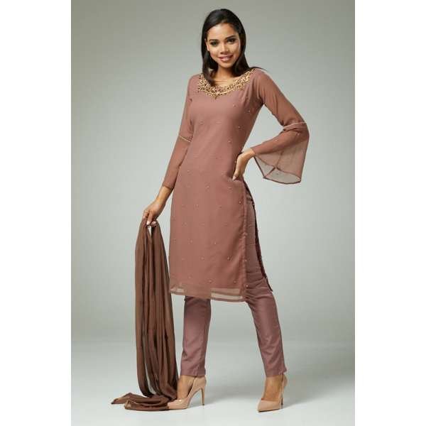 DEEP MAUVE BENGALI READYMADE SALWAR KAMEEZ 