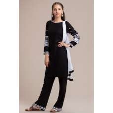 BLACK PAKISTANI DESIGNER READYMADE PALAZZO STYLE GIRLS SUIT