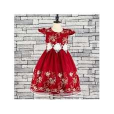GIRLS RED FLORAL OVERLAY DRESS (3-13 YEARS) GIRLS RED FLORAL OVERLAY DRESS (3-13 YEARS)