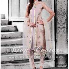 BEIGE CHIFFON READY MADE SALWAR KAMEEZ