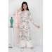 Off White Crepe Printed Front Slit Girls Suit Off White Crepe Printed Front Slit Girls Suit