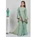 Sage Green Sequins Embellished Girls Gharara Suit