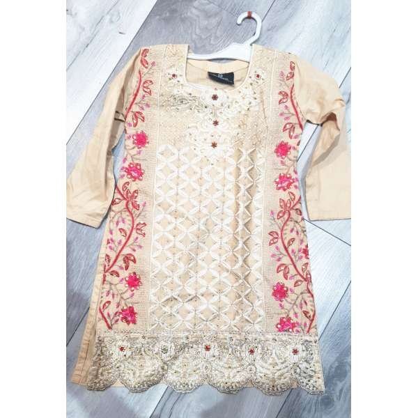 Gold Embroidered Girls Wedding Suit