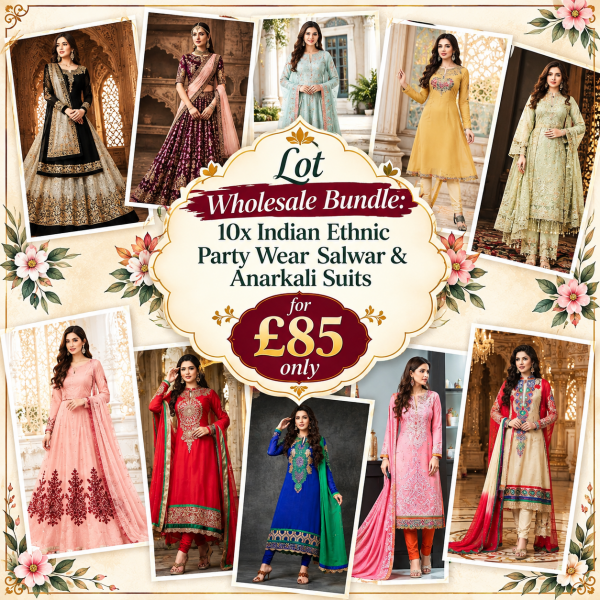 Lot Available - 10 Pcs Salwar Suits – Wholesale Bundle