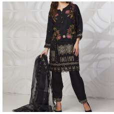 Black Georgette Punjabi Salwar Suit