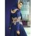 Blue Floral Anarkali Gown Occasional Wear