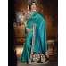 Admirable Turquoise Silk Indian Wedding Saree Admirable Turquoise Silk Indian Wedding Saree