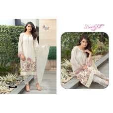 Cream Floral Embroidered Pakistani Georgette Suit