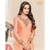 Peach Straight Indian Party Wear Churidar Suit Peach Straight Indian Party Wear Churidar Suit