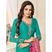 Turquoise Straight Indian Party Wear Churidar Suit Turquoise Straight Indian Party Wear Churidar Suit