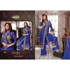 Royal Blue Dress Palazzo Trouser Suit