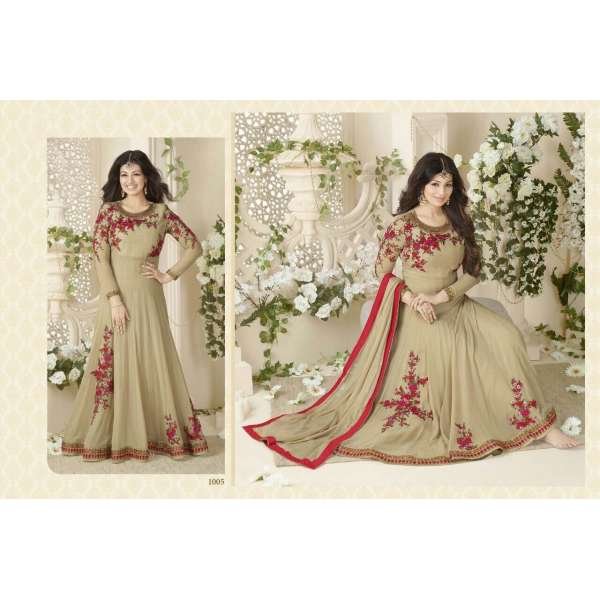 ZAV1005-D CREAM AVON DREAMS STARRING AYESHA TAKIA ANARKALI GOWN