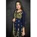 Navy Blue Embroidered Girls Anarkali Frock Suit