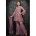 Deep Purple Indian Young Girls Party Gharara Suit
