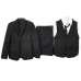 WEDDING BOYS SUIT BLACK 5 PIECE SUIT 