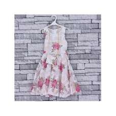 GIRLS PINK SUMMER FLORAL DRESS AND PURSE SET 