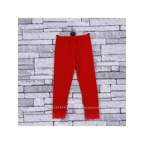 GIRLS RED DIAMANTE LACE LEGGINGS (2-14 YEARS)