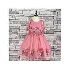 GIRLS ROSE PINK GLITTER CAPE DRESS GIRLS ROSE PINK GLITTER CAPE DRESS