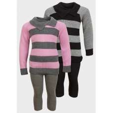 Girls Stripe Jumper & Leggings Set Girls Stripe Jumper & Leggings Set