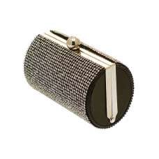 Black Small Sized Dimonate Hard Cased Box with Long Chain