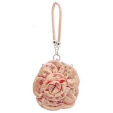 Small Sized Diamante Flower Clutch Bag   