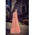 Peachy Pink Indian Designer Long Net Anarkali Gown