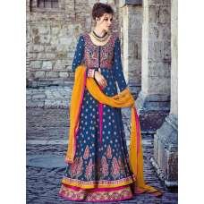 Blue & Pink Indian Designer Anarkali Maxi Gown Blue & Pink Indian Designer Anarkali Maxi Gown