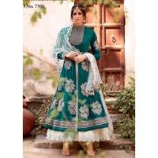 ULTRAMARINE GREEN FLORAL WINTER WEDDING GOWN