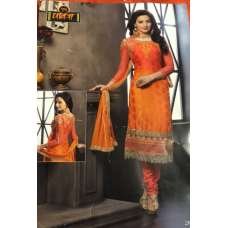 ORANGE COTTON CHURIDAR SUIT 
