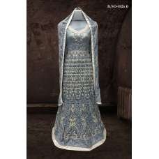 GREY BOLLYWOOD DESIGNER WEDDING AND BRIDAL ETHNIC LEHENGA  (FREE STITCHING)