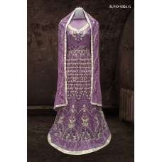 PURPLE BOLLYWOOD DESIGNER WEDDING AND BRIDAL ETHNIC LEHENGA  (FREE STITCHING)