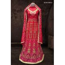 RED BOLLYWOOD DESIGNER WEDDING AND BRIDAL ETHNIC LEHENGA  (FREE STITCHING)