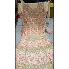 CREAM INDIAN WEDDING HEAVY EMBROIDERED GOWN