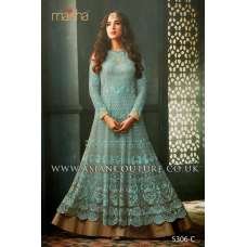 Turquoise Indian Party Wear Asian Anarkali Wedding Bridal Dress