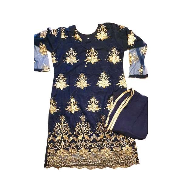 Navy Blue Georgette Designer Pakistani Suit