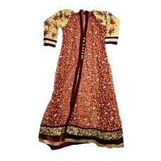 Maroon Velvet Embroidered Indian Designer Gown