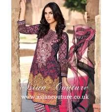Stunning Ga Designer Maroon Lawn La Chiffon Ready Made Suit