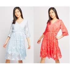 Luxury Embroidered Sheet Mini Dress