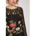 Ladies Black Embroidered Lace Shift Dress