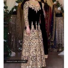 BLACK HEAVY EMBROIDERED DESIGNER WEDDING GOWN BLACK HEAVY EMBROIDERED DESIGNER WEDDING GOWN