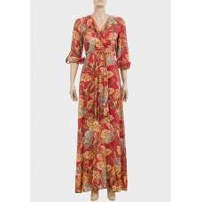 Cinnamon Stick Leopard & Leaves Printed Maxi