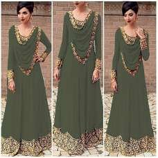 Long Mehndi Dress