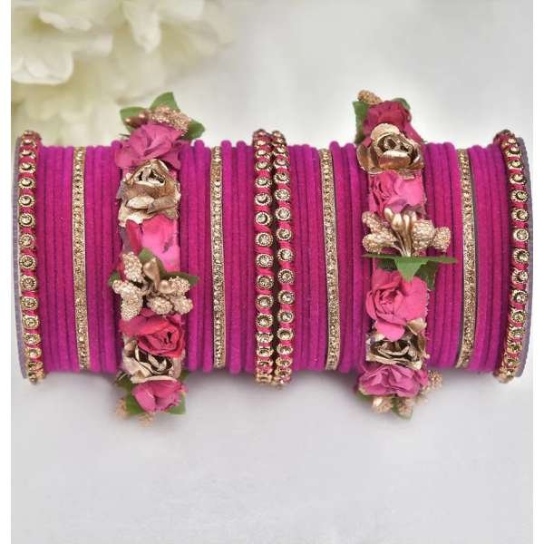 Fascinating Rani Pink Bangle For Women