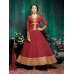 Maroon Plain Anarkali Dress Indian Formal Dress