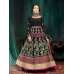 Black Elegant Evening Gown Indian Anarkali Dress Suit