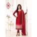 KS-4926 RED KASEESH SILKINA ROYAL CREPE PARTY WEAR SUIT