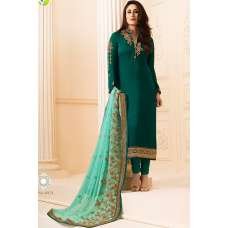 Green Indian Salwar Suit Satin Party Wear Dress
