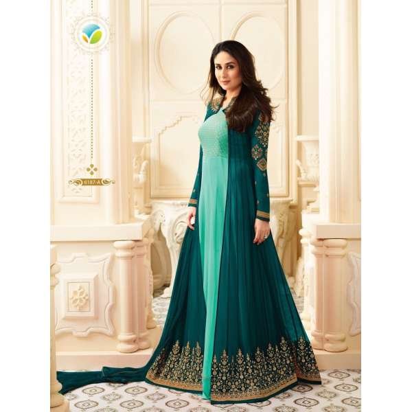 Teal Green Wedding Dress Indian Bridal Anarkali Suit