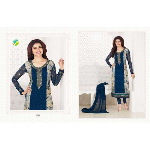 Blue Punjabi Suit Pakistani Designer Salwar Kameez